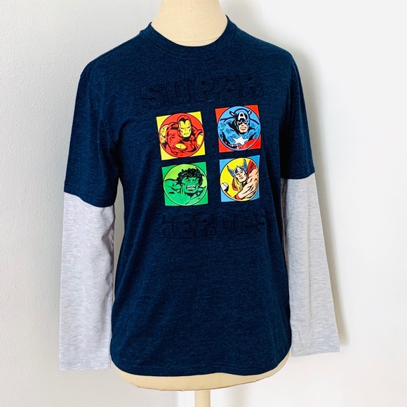 Marvel Other - Marvel Child’s Super Hero Shirt Sz XL (14-16) GUC